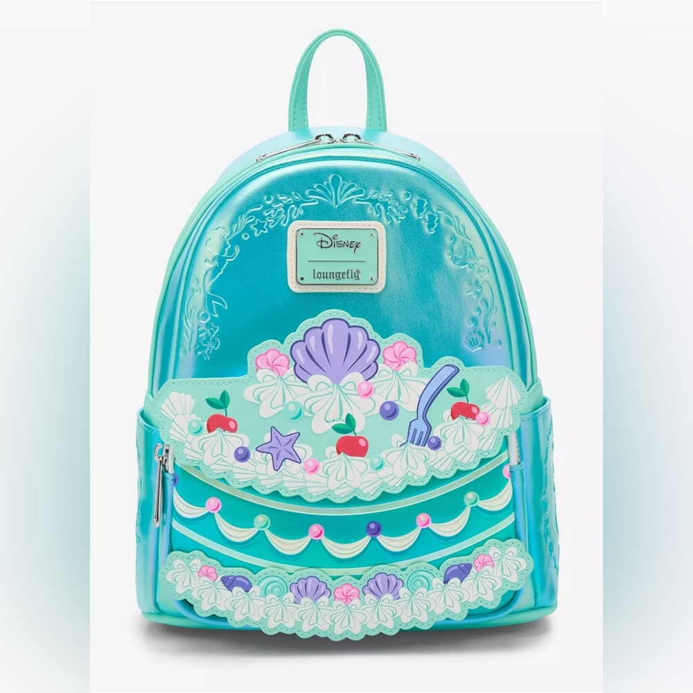 Loungefly Disney The Little Mermaid Ariel Cake Mini Backpack NWT